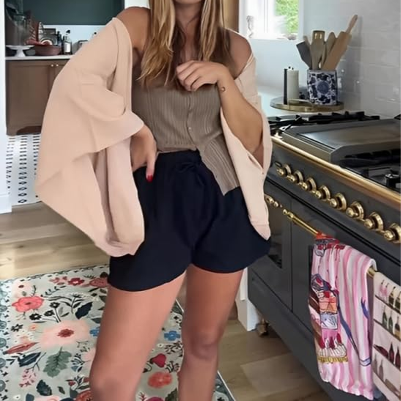 BellaVibe – Lightweight Linen Shrug with Loose Fit