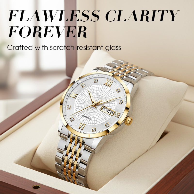 PrestigeHour – Men's Classic Waterproof Wristwatch