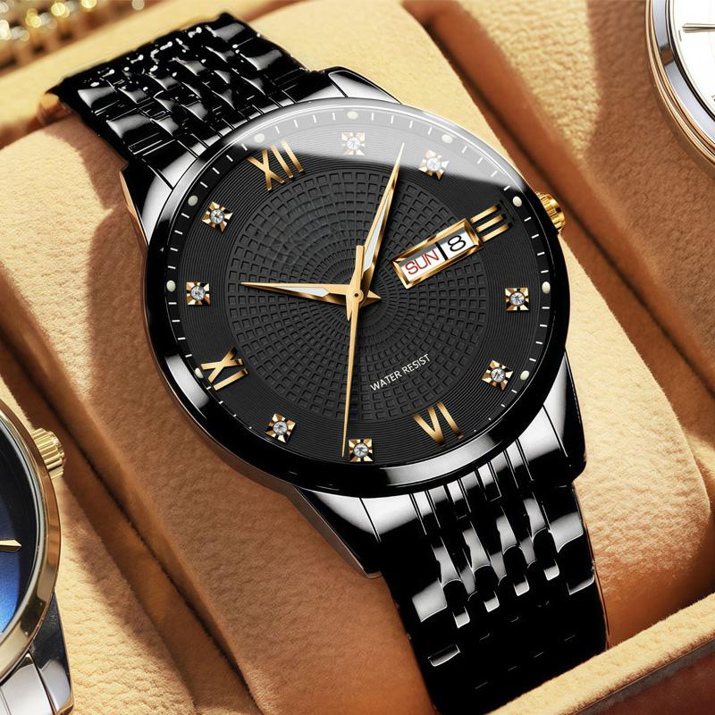 PrestigeHour – Men's Classic Waterproof Wristwatch