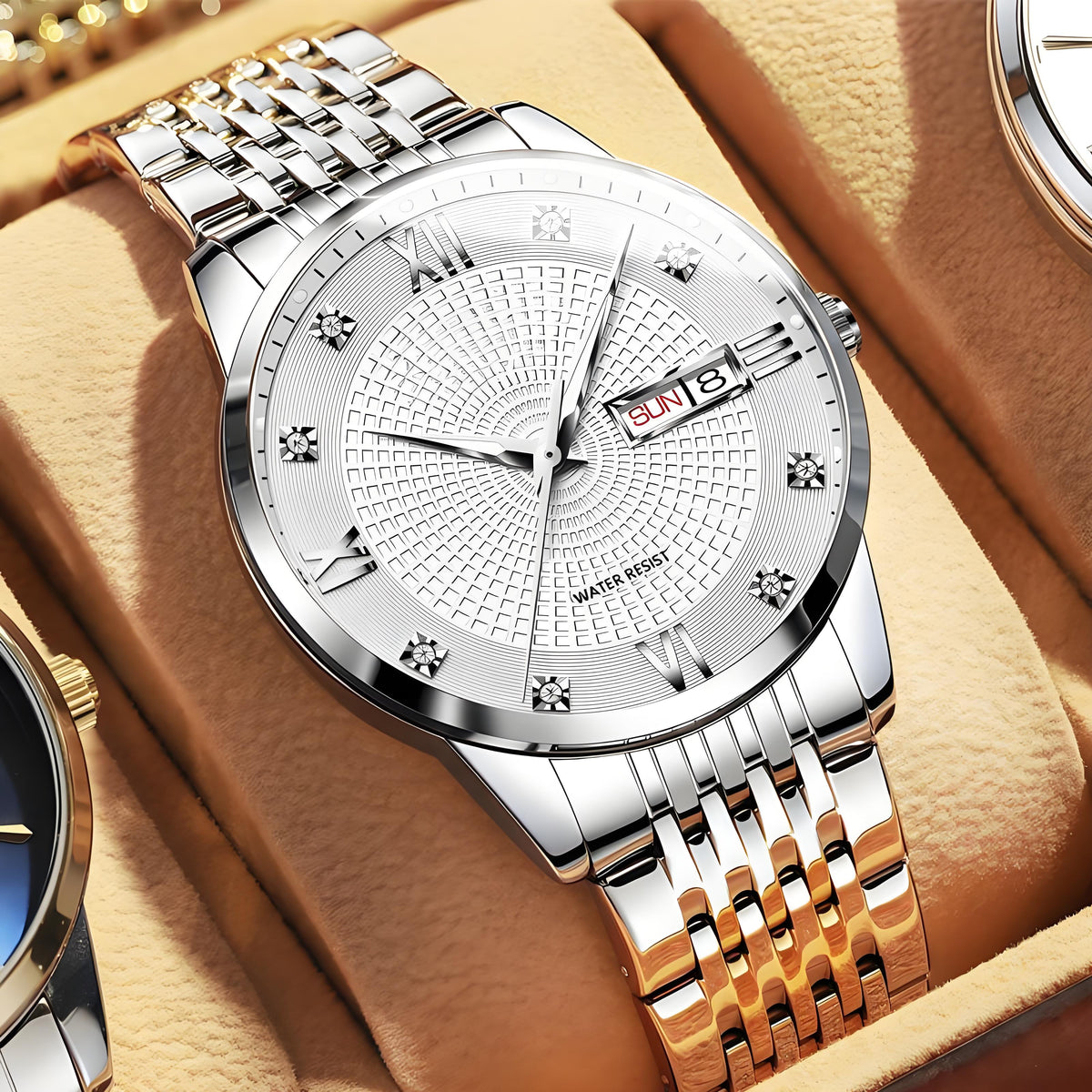 PrestigeHour – Men's Classic Waterproof Wristwatch