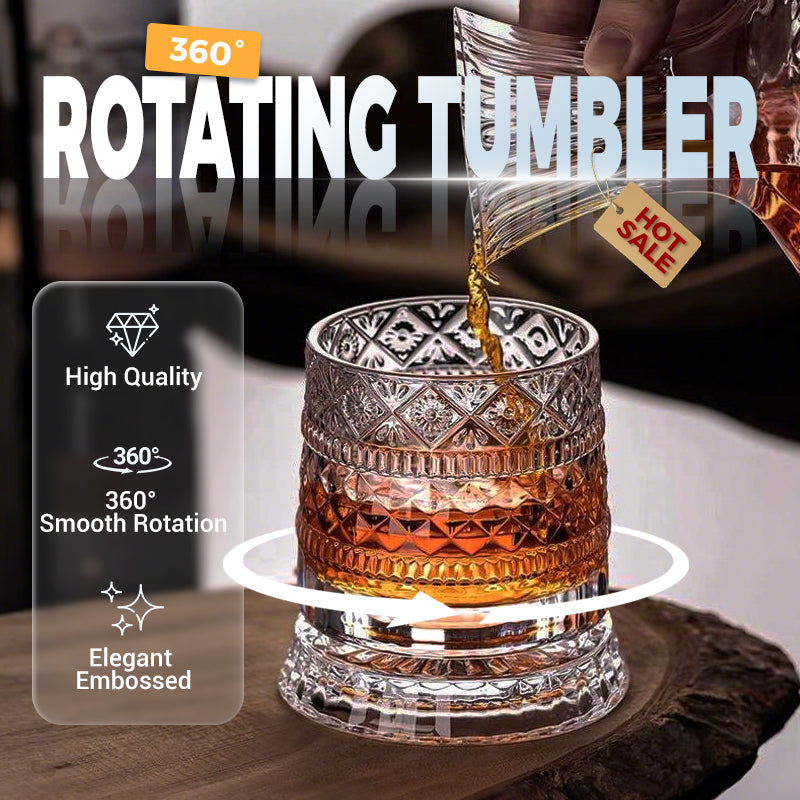 WhiskeyWhirl – 360° Rotating Drinking Glass
