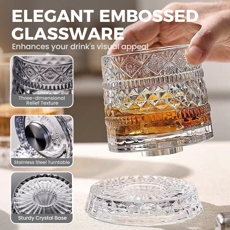 WhiskeyWhirl – 360° Rotating Drinking Glass