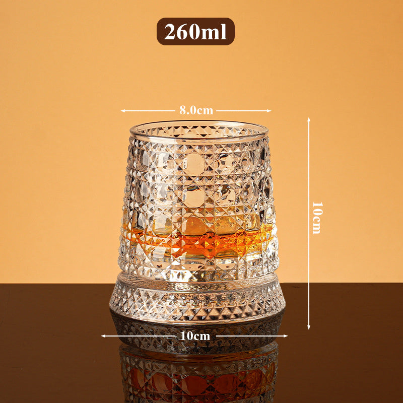 WhiskeyWhirl – 360° Rotating Drinking Glass