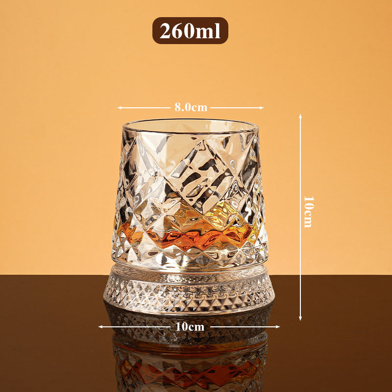 WhiskeyWhirl – 360° Rotating Drinking Glass