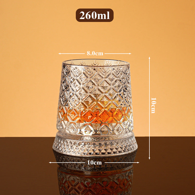 WhiskeyWhirl – 360° Rotating Drinking Glass