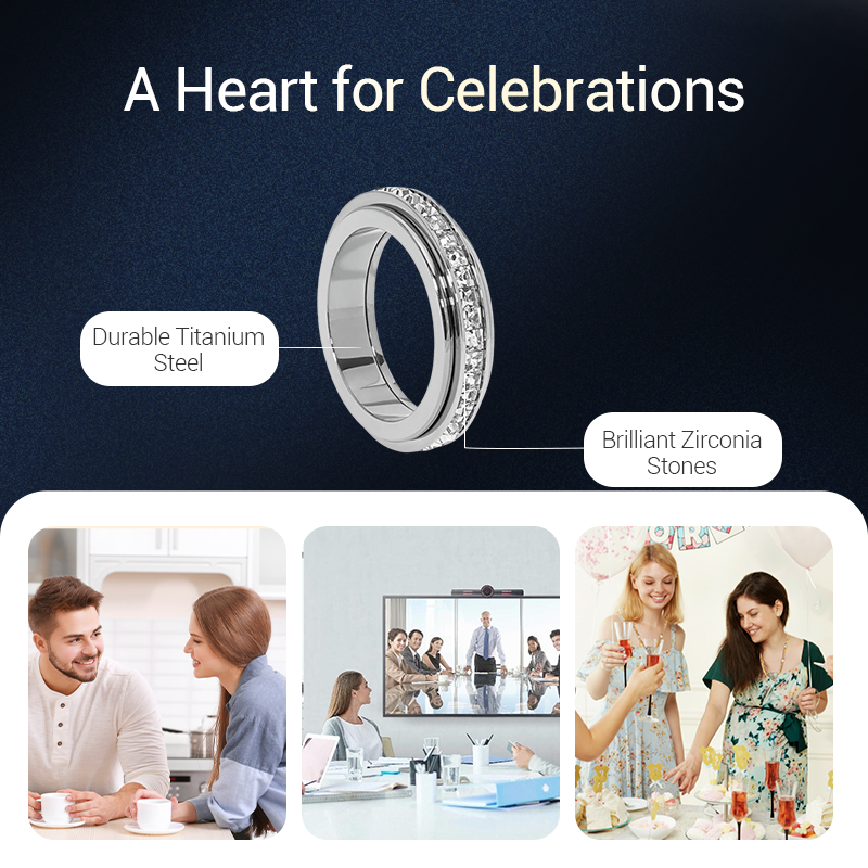 GlimmerTwist – Rotating Crystal Fashion Ring