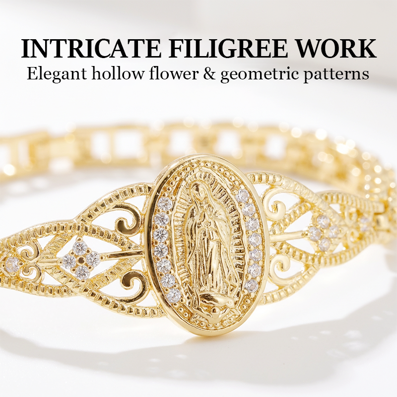 FaithLuxe – Virgin Mary Inspirational Bracelet