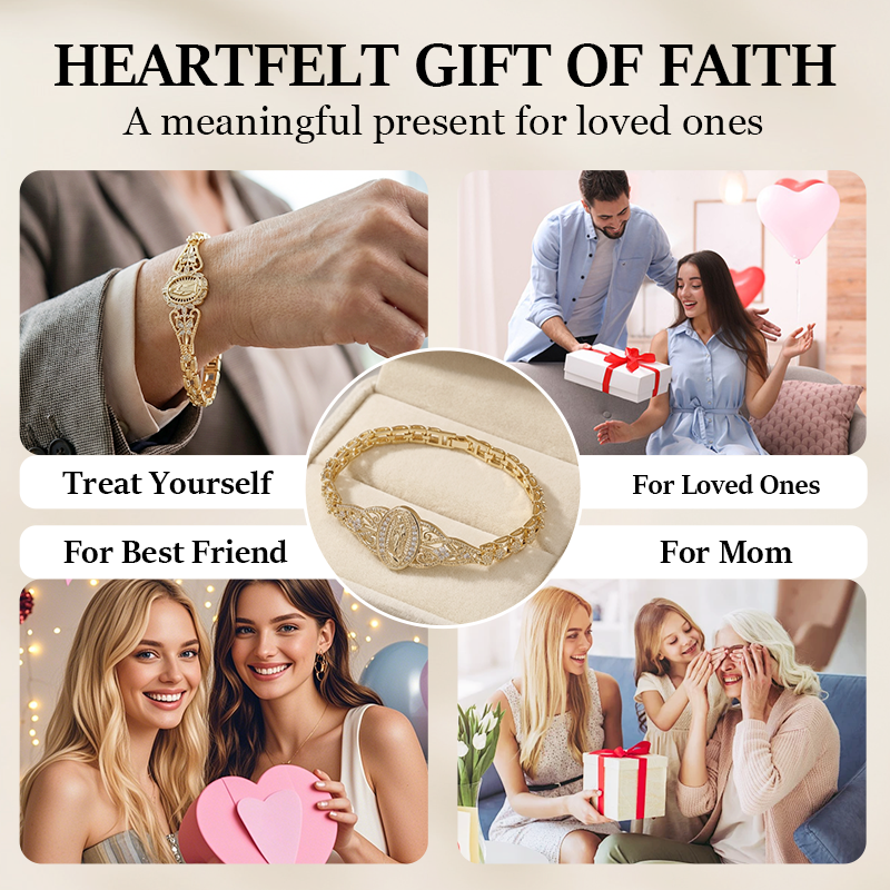 FaithLuxe – Virgin Mary Inspirational Bracelet