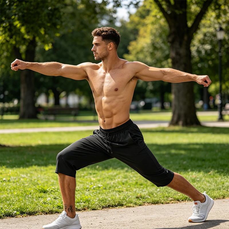 FlexStride – Men's Stretch Performance Capri Pants