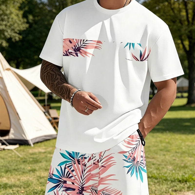 VibeCore – Men’s Graphic Print T-Shirt & Shorts Set