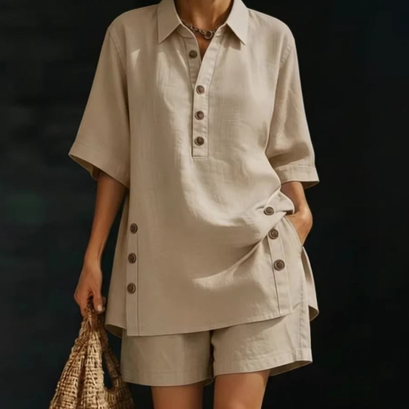 SoleaGrace – Relaxed Summer Top & Shorts Set