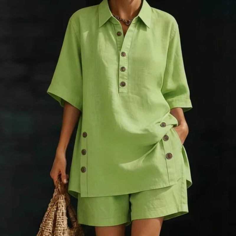 SoleaGrace – Relaxed Summer Top & Shorts Set