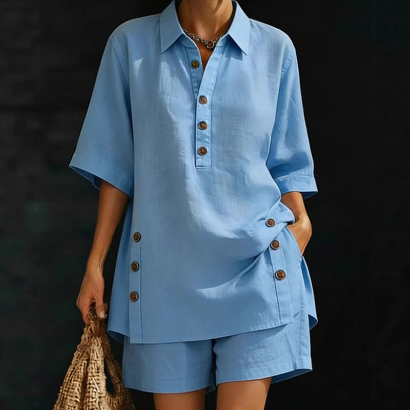 SoleaGrace – Relaxed Summer Top & Shorts Set