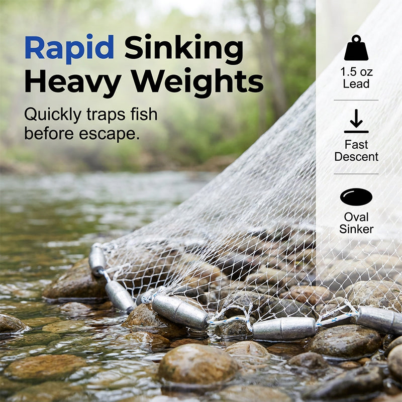 CastVanta – Easy-Throw Weighted Fishing Cast Net
