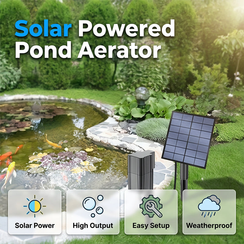AquaSolace – Solar Pond Aerator With Air Pump