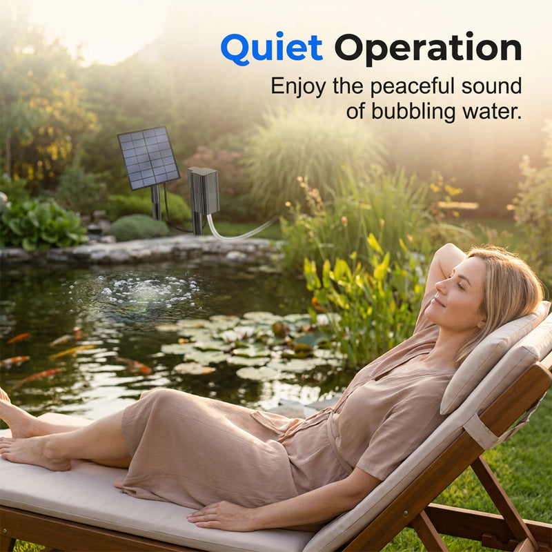 AquaSolace – Solar Pond Aerator With Air Pump