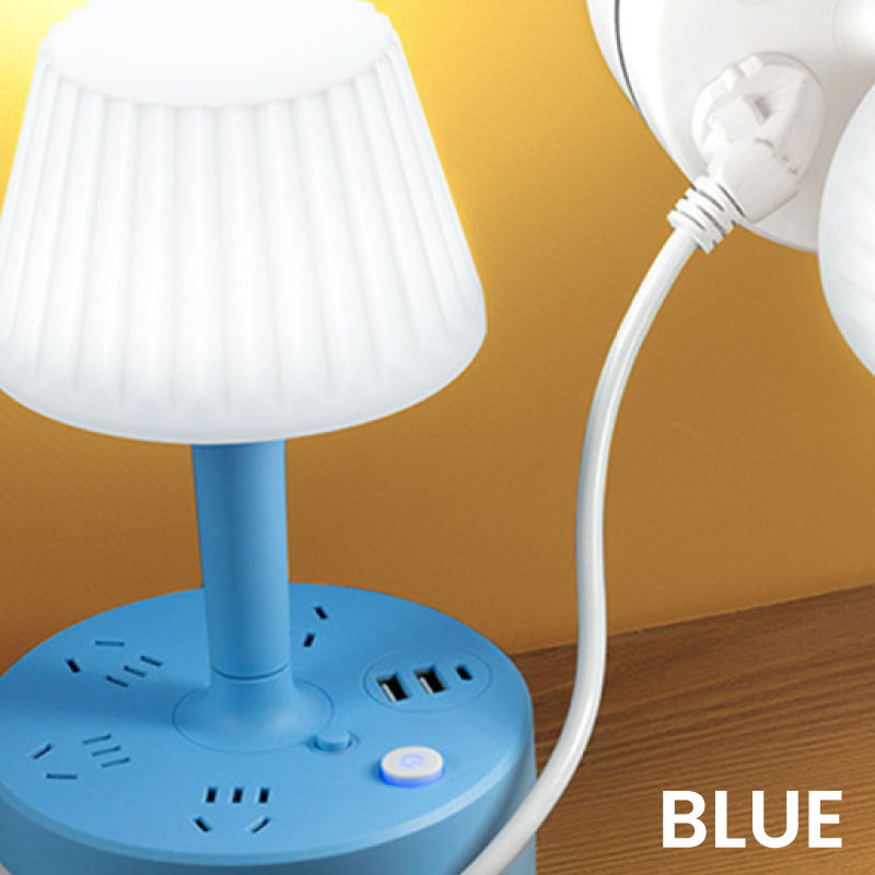 PowerGlow – 3-Outlet Power Strip Desk Lamp