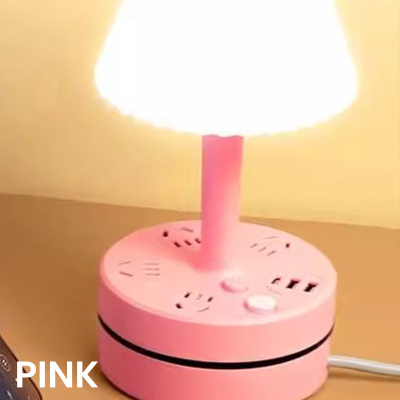 PowerGlow – 3-Outlet Power Strip Desk Lamp