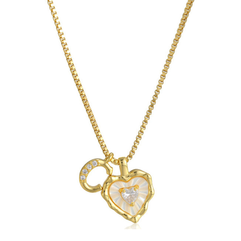 HeartLuxe – Personalized Initial Micro-Pave Necklace