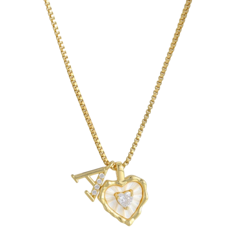 HeartLuxe – Personalized Initial Micro-Pave Necklace