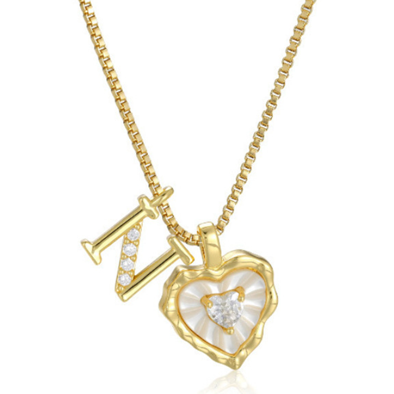 HeartLuxe – Personalized Initial Micro-Pave Necklace