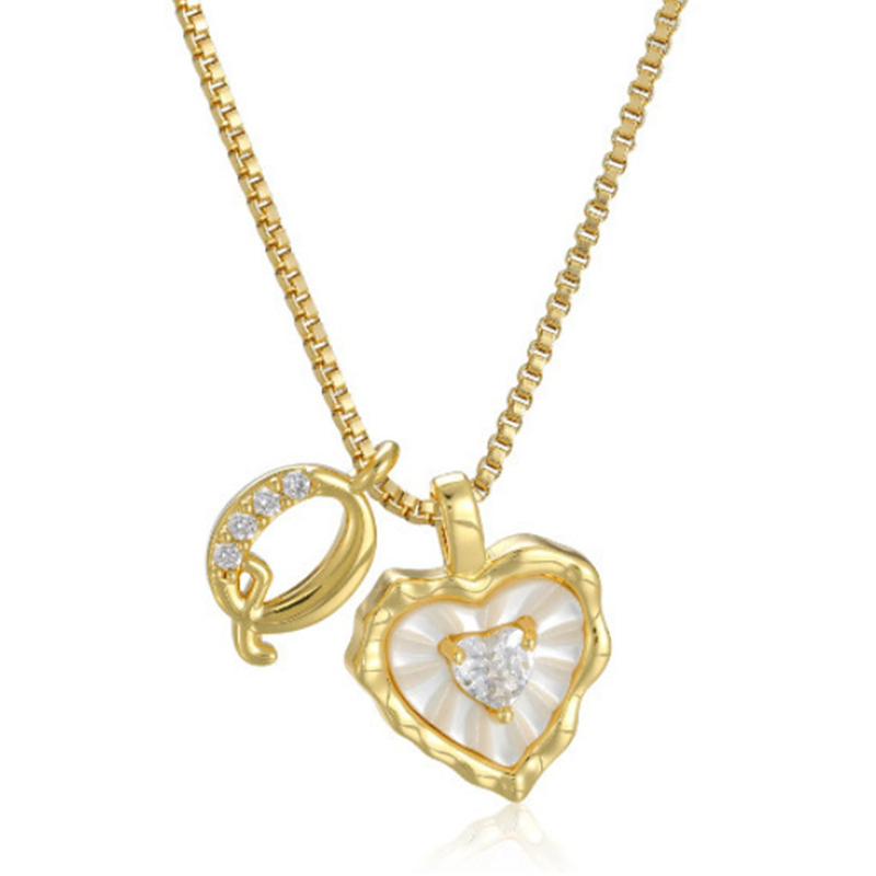 HeartLuxe – Personalized Initial Micro-Pave Necklace