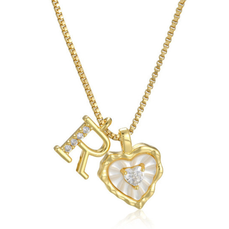 HeartLuxe – Personalized Initial Micro-Pave Necklace