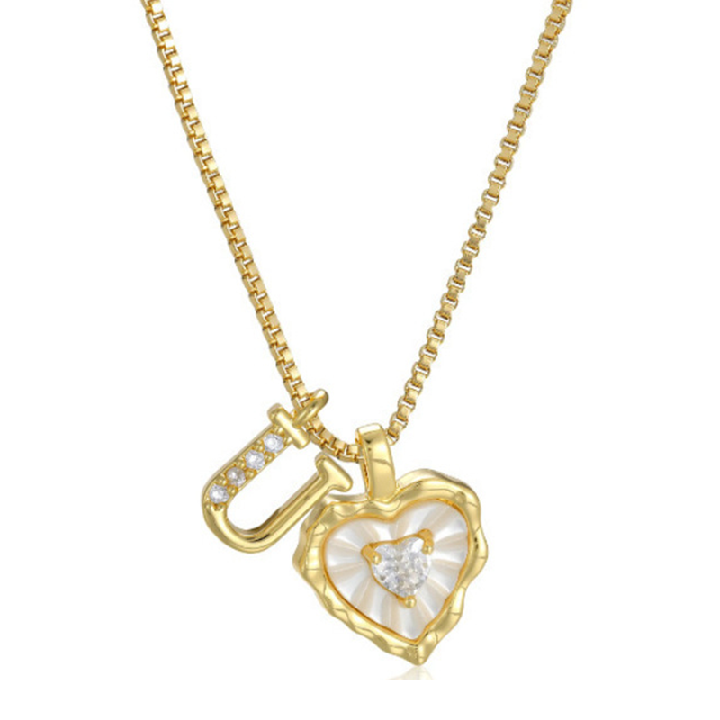 HeartLuxe – Personalized Initial Micro-Pave Necklace