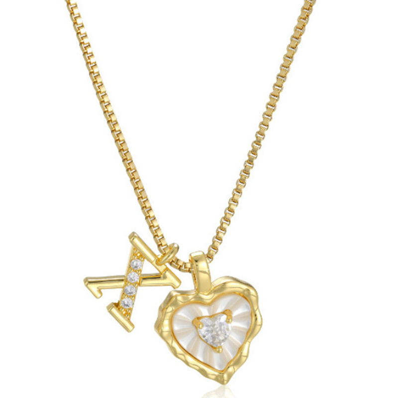 HeartLuxe – Personalized Initial Micro-Pave Necklace