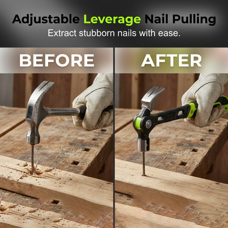 ClawCraft – Adjustable Nail-Pulling Hammer
