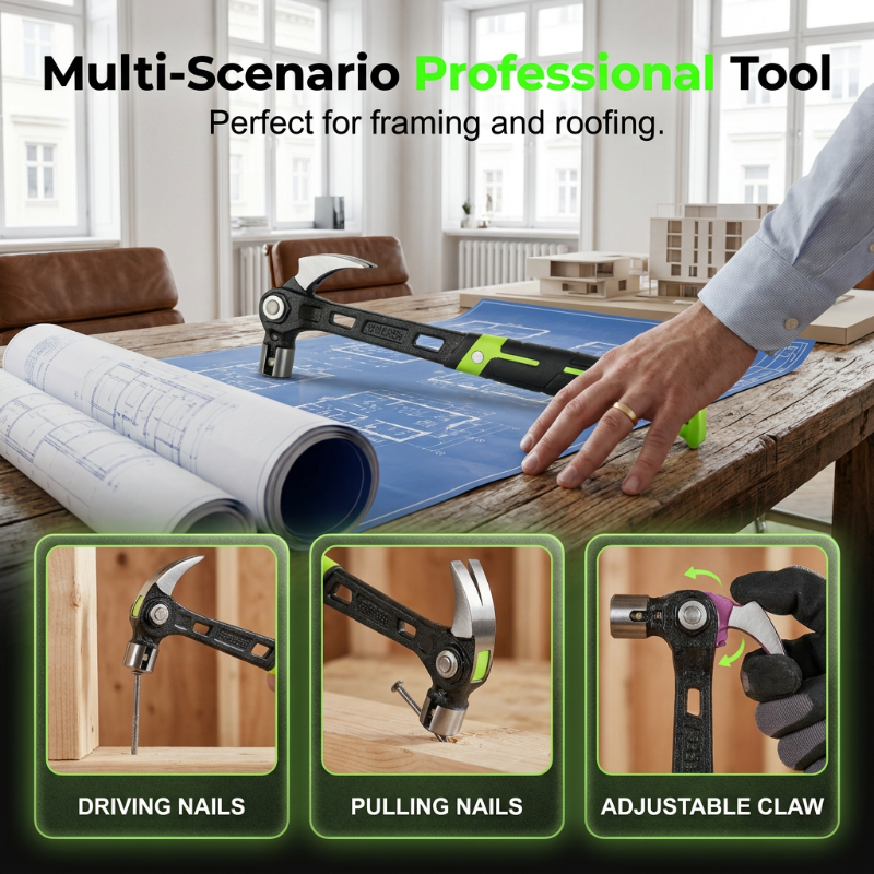ClawCraft – Adjustable Nail-Pulling Hammer