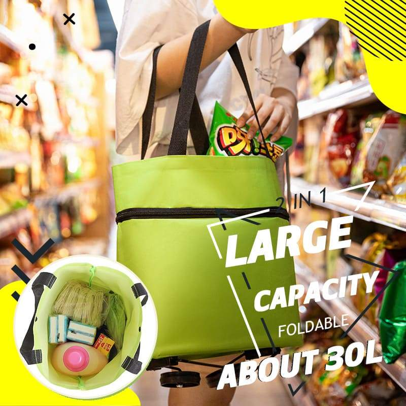 CartCaddy – Foldable Rolling Shopping Bag