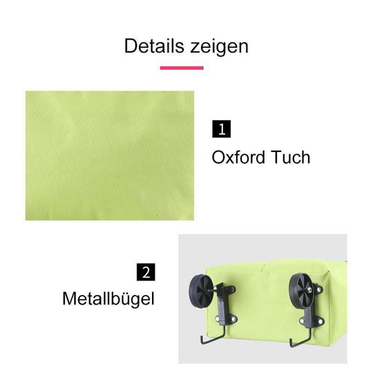 CartCaddy – Foldable Rolling Shopping Bag