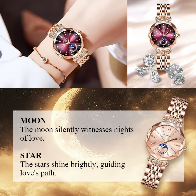 Celestia – Sparkling Star & Moon Women's Watch