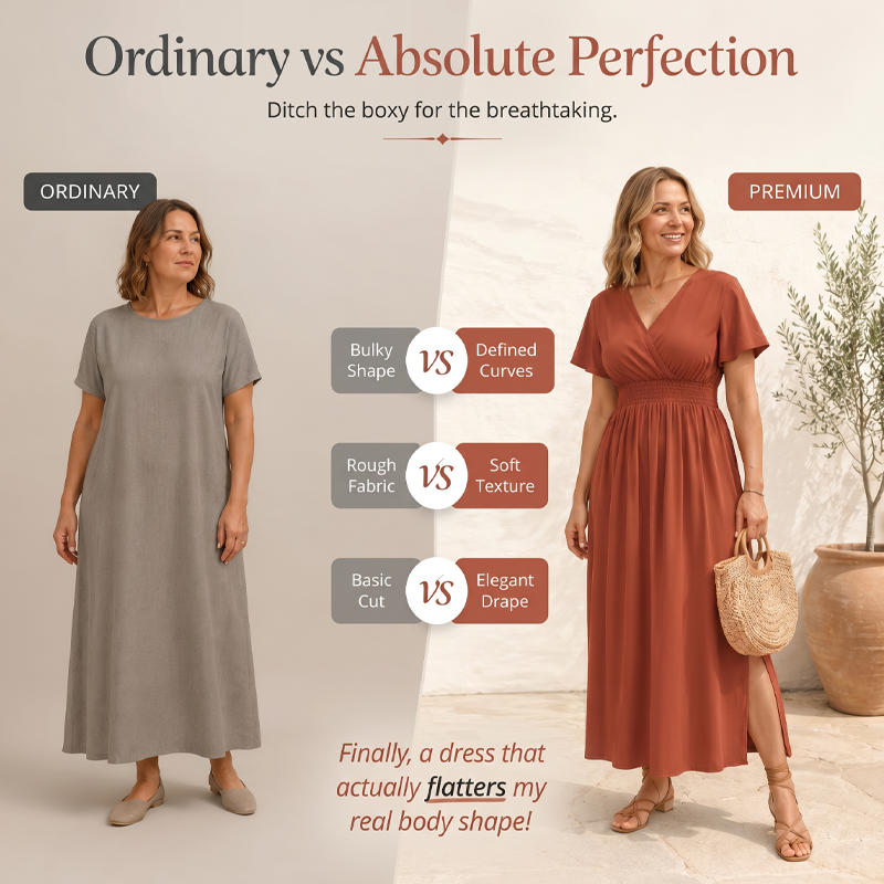 Alessia – Women's V-Neck Summer Maxi Dress