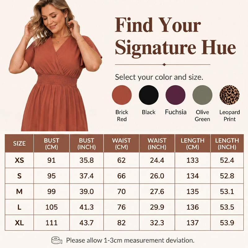 Alessia – Women's V-Neck Summer Maxi Dress
