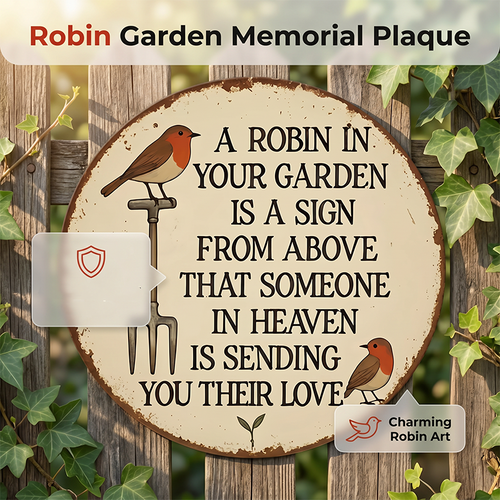 RobinRemembrance – Heartfelt Garden Memorial Plaque