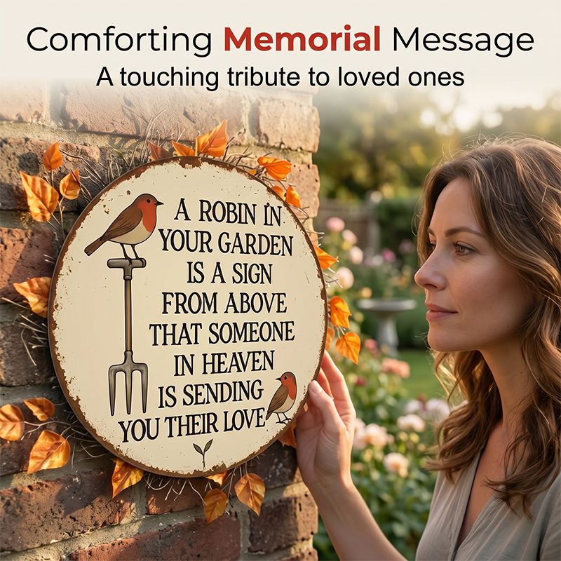 RobinRemembrance – Heartfelt Garden Memorial Plaque