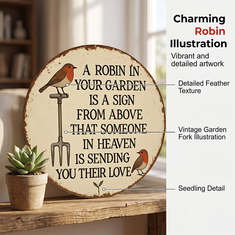 RobinRemembrance – Heartfelt Garden Memorial Plaque