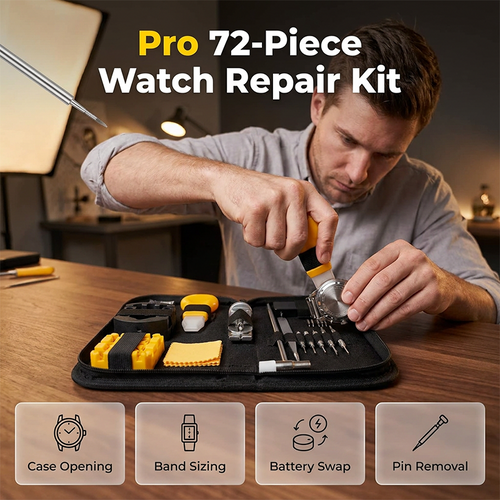 TimeTool – 72-Piece Watch Repair & Battery Kit