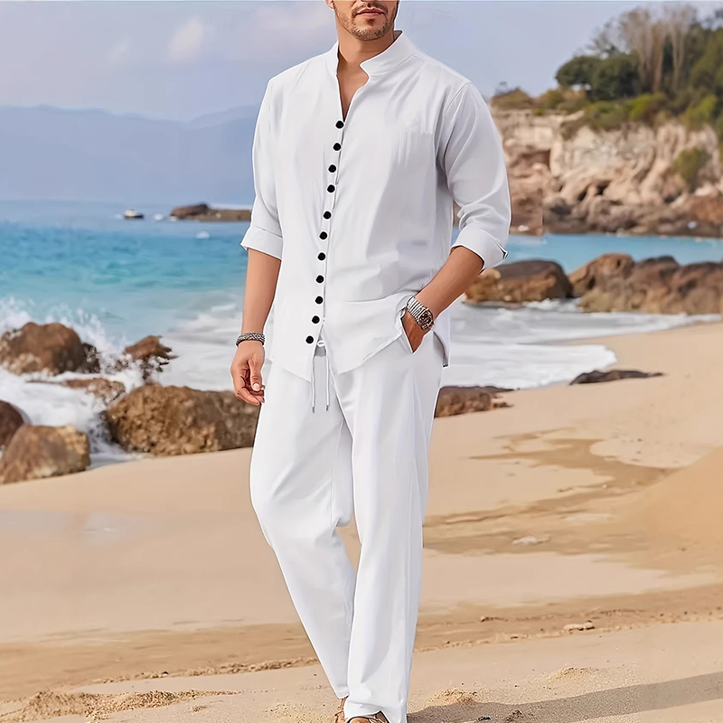 BreezeStyle – Men’s Minimalist Warm-Weather Outfit
