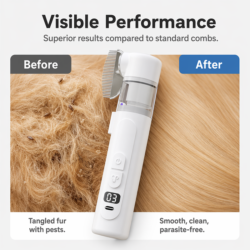 PawVanta – Electric Pet Grooming & Flea Removal Comb