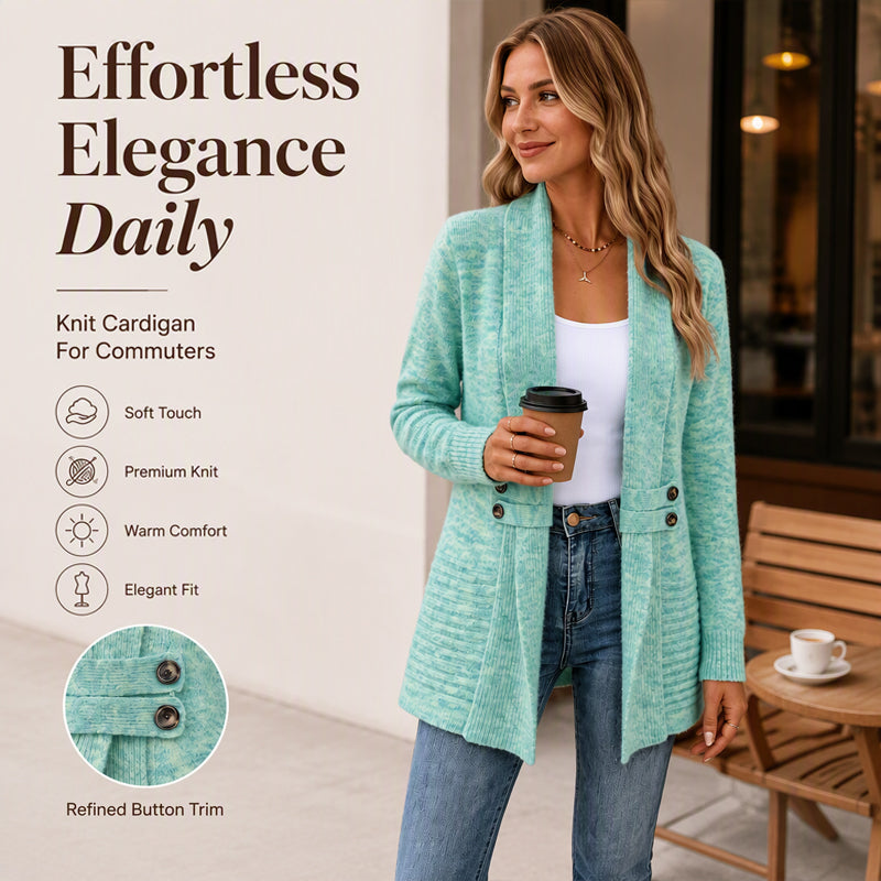KnitBloom – Women’s Double-Breasted Cozy Cardigan