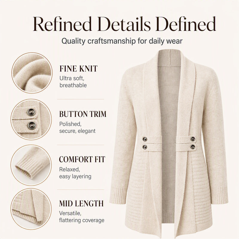 KnitBloom – Women’s Double-Breasted Cozy Cardigan