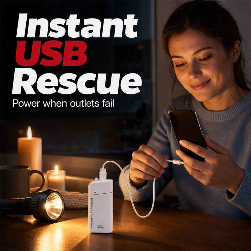 PowerPulse – Portable AA Battery Emergency Phone Charger