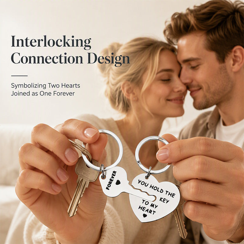 LoveLock – Romantic Interlocking Heart & Keychain Set