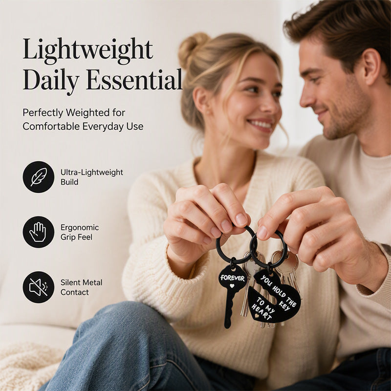 LoveLock – Romantic Interlocking Heart & Keychain Set