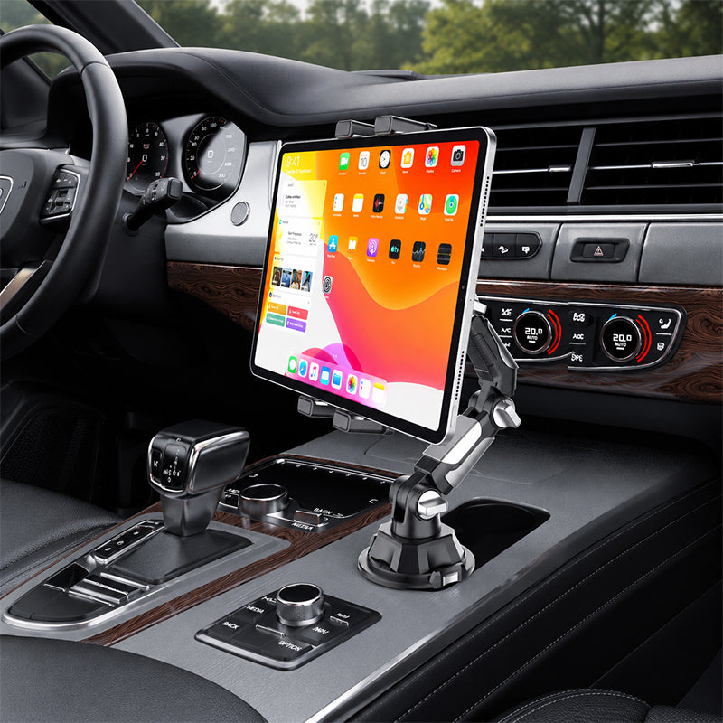 DriveDock – Foldable Car Cup Holder Tablet Mount