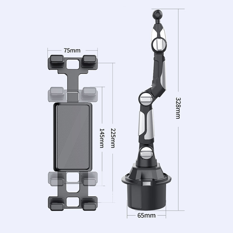 DriveDock – Foldable Car Cup Holder Tablet Mount