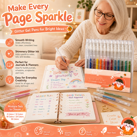 ShimmerWrite – Glitter Gel Pens for Journals & Crafts